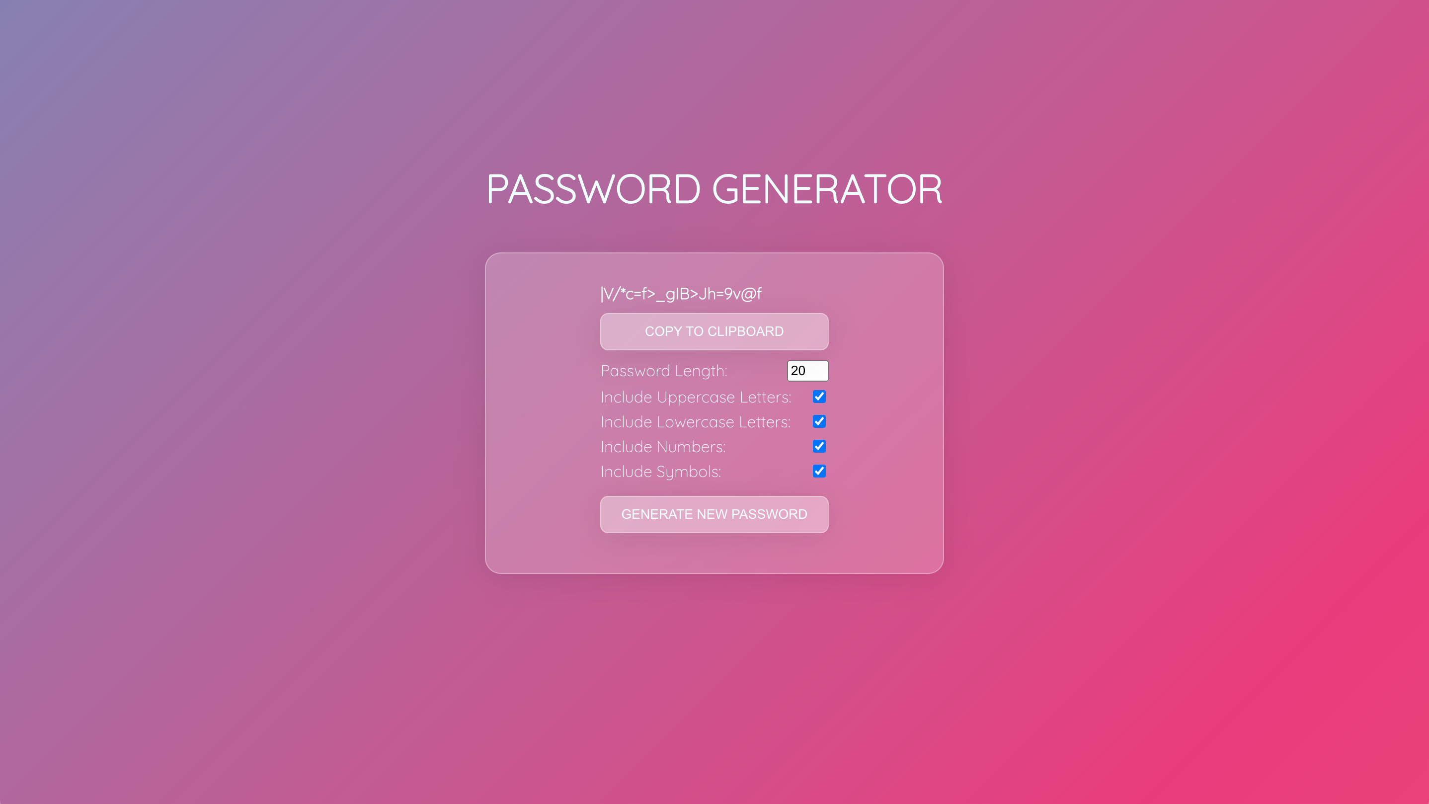 Password Generator